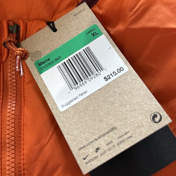 Mens XL-Nike ACG Therma-FIT ADV "Rope de Dope" DV0363-893 Orange/Black Jacket - Picture 2 of 6